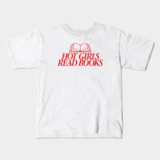 Hot Girls Read Books Red Kids T-Shirt